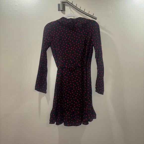 Réalisation Par Silk Italia Alexandra Polka Dot Wrap Dress – Size Small - Picture 12 of 15